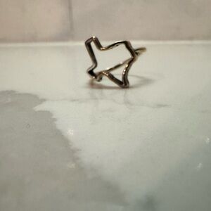 James Avery Silver Texas Outline Ring